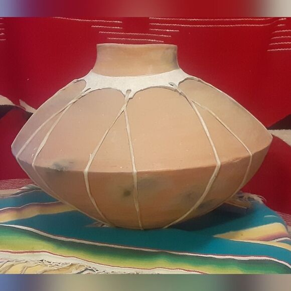 Large Tarahumara SW American Indian Mexican Ceramic Water Pot 16" Wide - Picture 4 of 16